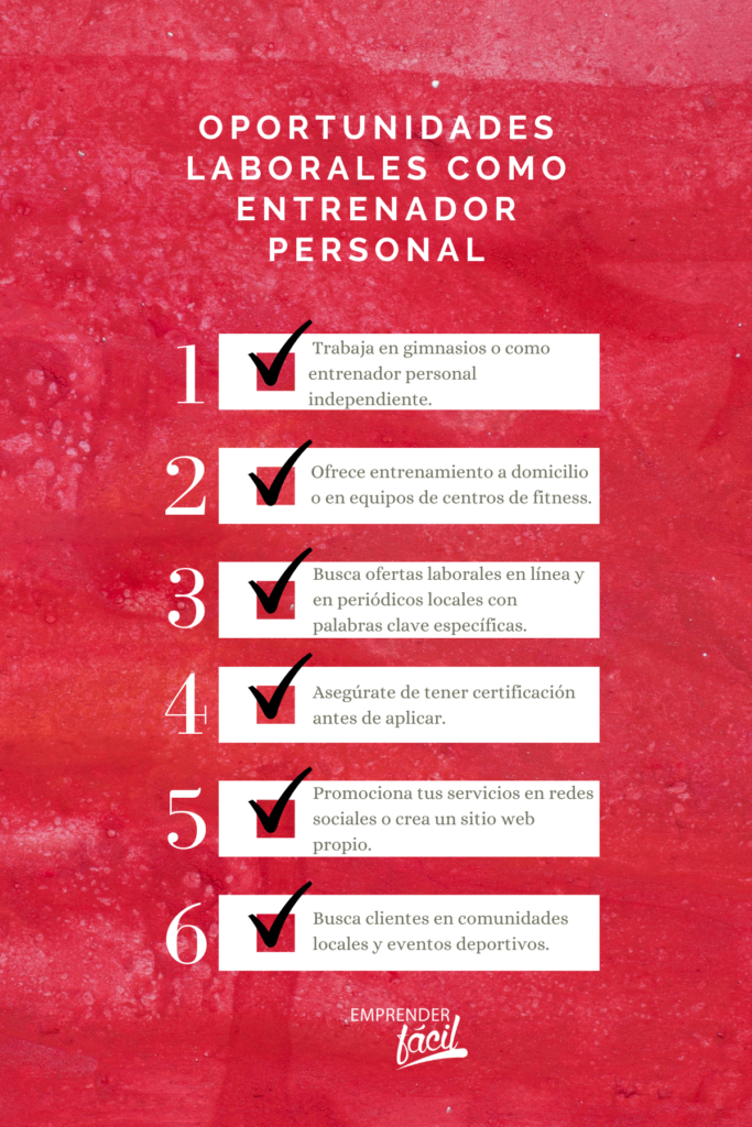 Oportunidades laborales para entrenadores personales Trabajo de Entrenador Personal: Haz carrera hoy