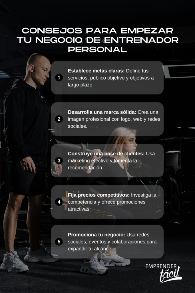 Consejos para empezar un negocio de entrenador personal Impulsa tu negocio de entrenador personal fitness