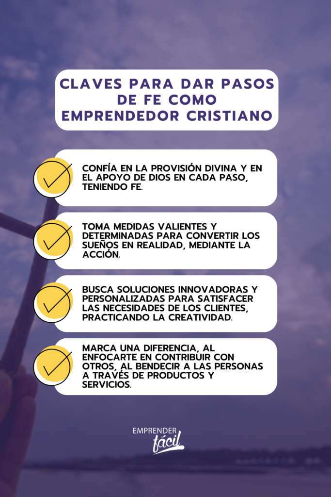 dar pasos de fe como emprendedor cristiano