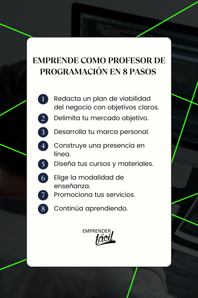 Emprende como profesor de programación