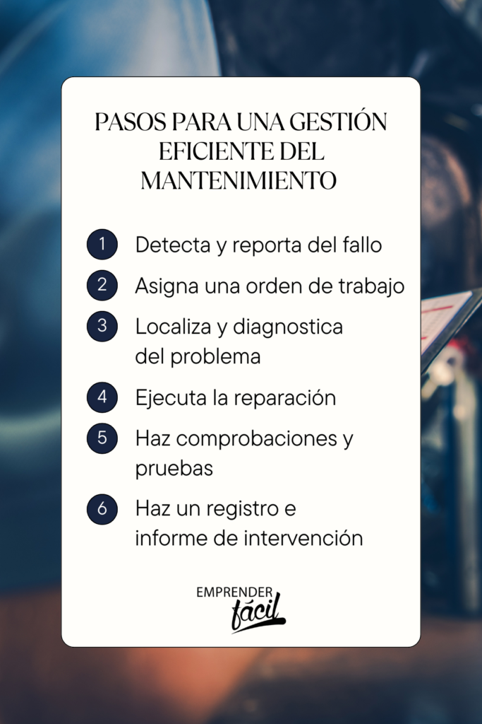 ¿Cómo realizar el mantenimiento correctivo en la empresa?