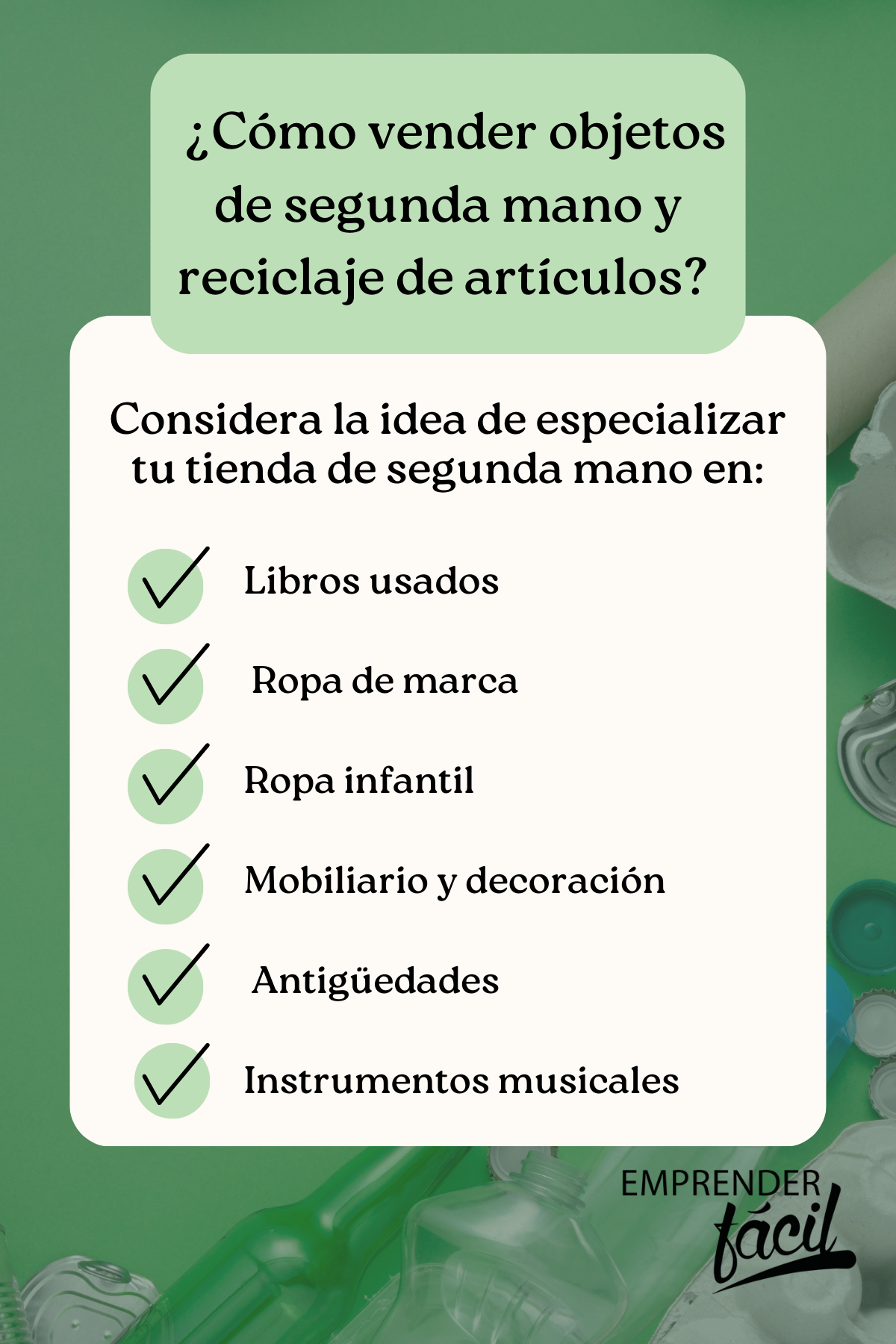 Explora el mundo de segunda mano reciclaje de artículos