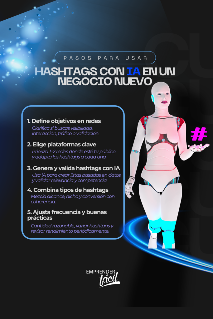 Cómo usar hashtags con inteligencia artificial: tendencias clave para
